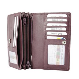 Cartera Mujer Piel Vaqueta - RFID Antideslizante - Cartera Mujer Ideal