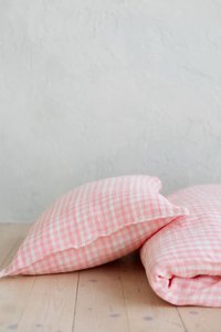 TISU children's duvet cover & pillowcase, Pink Gingham