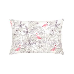 Kussensloop van puur zijde met flamingo's