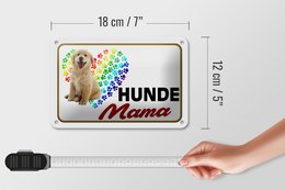 Tin sign saying 18x12cm dogs mom heart decoration