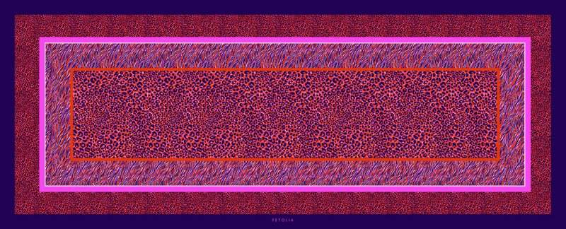 Pañuelo 100% seda Animal Print 180*75cm