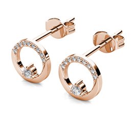 Clarine Ohrringe – Roségold und Kristall