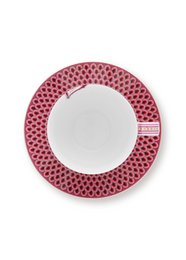 Set/2 Cups & Saucers Flower Festival Dark Pink 280ml