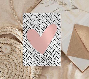 Map | Heart pink