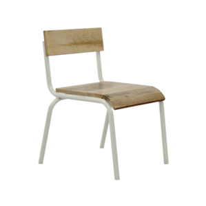 Original stoel hout-metaal white (set van 2)