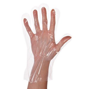Handschoenen van hoge dichtheid polyethyleen, 100 stuks in een zak