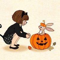 Ansichtkaart Halloween Friends