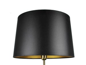 Lampenschirm Stoff schwarz/ innen gold 40/33/25 cm