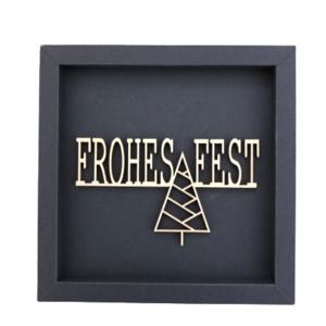 Christmas - frame card wooden lettering
