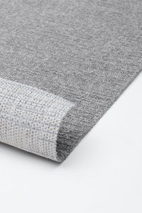 Vloerkleed voor binnen en buiten, Antislip - Uni Zilver Grijs - 80cm x 150cm - Balkon Terras Keuken, UV- en Weersbestendig, Modern Tuintapijt