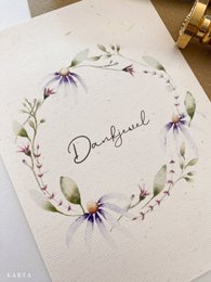 Greeting card -Coneflower wreath