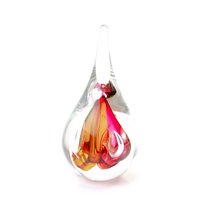Crystal Drop - Red/Gold - height 12 cm - Handmade