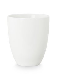 A plain white ceramic mug with a capacity of 250ml.