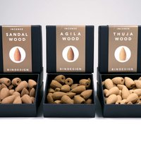 Weihnachtsgeschenk - Natürliche Rückfluss-Räucherkegel - Bündel mit 6 Schachteln (3 Düfte)