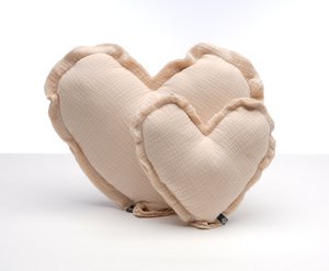 Mousseline kussen "Little Heart"