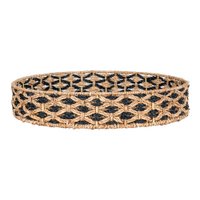 Nerja Tablett – Seegras, Schwarz/Natur – Ø38 cm