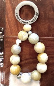 Keychain protection stone Landscape Jasper / fulfilling goals