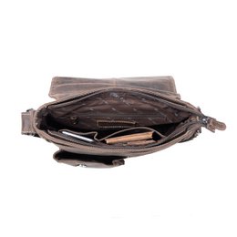 Umhängetasche in 3 Farben Buffalo -Leder mit einem Wickelventil und zwei Magnetverschlüssen - Crossbody -Tasche