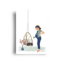 postcard - series 'bellies' - hanging chair