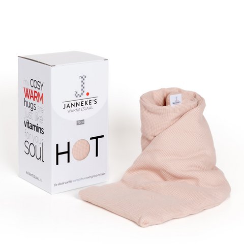 Wärmeschal Nude Pink | 70cm | Bio-Leinsamen