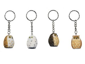 Poly owl 3x2x3cm, w. key