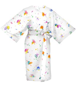 Kimono - 120x110 - weiß / multicolor - Kleks