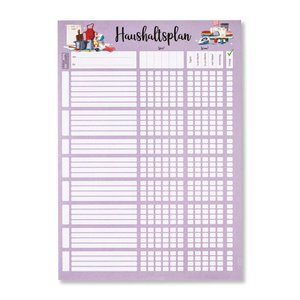 Blanko Haushaltsplan zum Selberschreiben A4