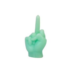 Kerze -Middle -Finger - Wachs - Mint - 310gram - 10x9x17cm