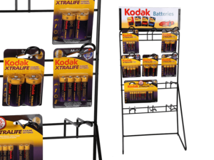 Metallständer für Batterien mit 12 Haken,