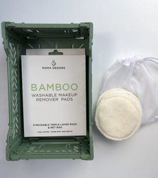 Bambus vaskbare makeupfjernerpuder