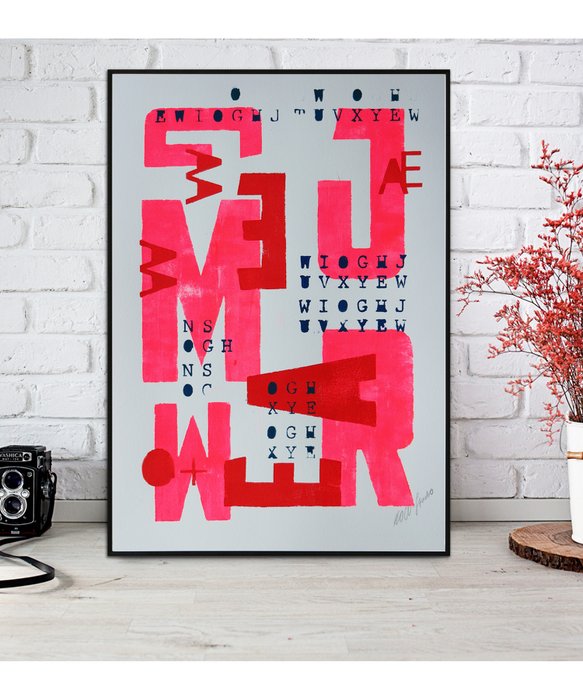 Schilderij - Neon Typography #2
