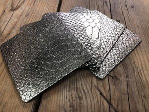 Onderzetters Metallic Goud Vierkant