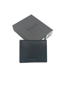 Kaarthouder van echt leer voor heren – RFID-blokkerende slanke kaartportemonnee met regenboogkleurige binnenkant, art. LB26764-52