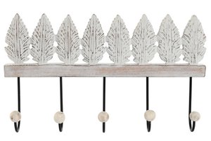 METAL HANDLE COAT RACK 41X6.5X16.5 WHITE SHEET PP208832