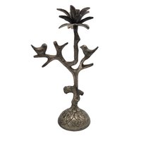 Candlestick - Bird - Silver Antique