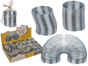 Zilverkleurige mini metalen spoel,