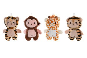 POLYESTER-SCHLÜSSELANHÄNGER 6X4X10 TIERE 4 SORTIMENTE. PE203599