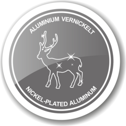 EDZARD set van 3 kandelaars elanden kandelaar, vernikkeld aluminium, hoogte 6 cm