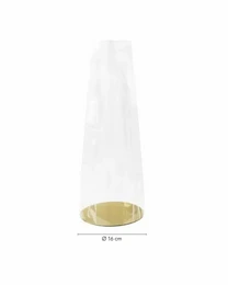  White paper gift bag, cylindrical shape, gold base, available in two sizes for bottles, elegant packaging.