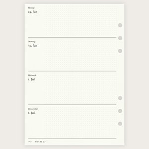 Calendar deposits 2026 A5 | 1W2S | Horizontal points