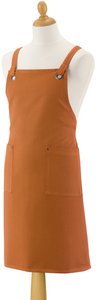 Ambachtelijk gerecycled keukenschort met zakken Kaneel 72 x 85