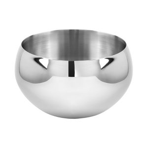 Champagnekoeler APOLLO zilverkleurig Ø 30 cm hoogte 20 cm RVS 30 cm