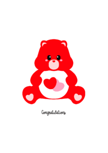 Care bear troetelbeertje liefde gefeliciteerd