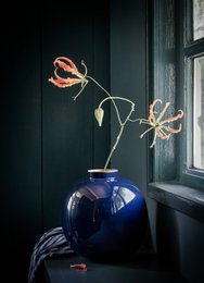 Vase Metal Blue 23cm