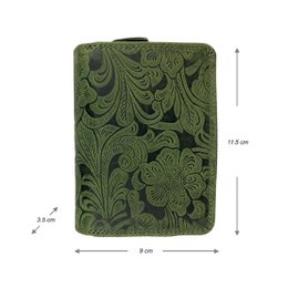 Pung Dame - Buffalo Læder - Læder - RFID - Blomsterprint - I 5 farver