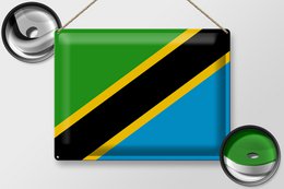 Tin Sign Flag of Tanzania 40x30cm Flag of Tanzania