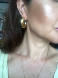 Theodora - Wide Geometric Hoop Earrings