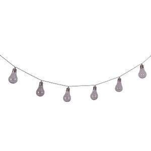 LED/zonne -lichte keten "gloeilamp", voor buiten, plastic lichte keten, helder/transparant, met geïntegreerde LED