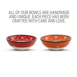 Set di ciotole decorative in ceramica da 2/4- 12 cm fatte a mano