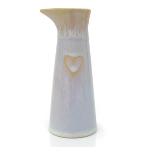 Stoneware Milchkännchen "Herz" polarweiß